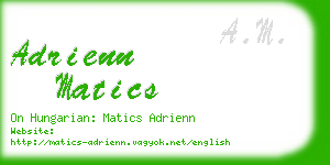 adrienn matics business card
